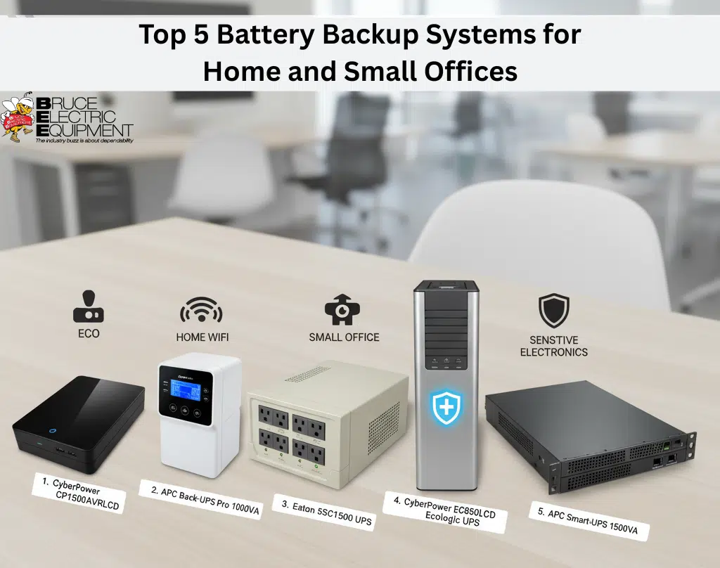 Top 5 Battery Backup Systems for Home and Small Offices | Bruce Electric Equipment Corp. Top 5 Battery Backup Systems for Home and Small Offices