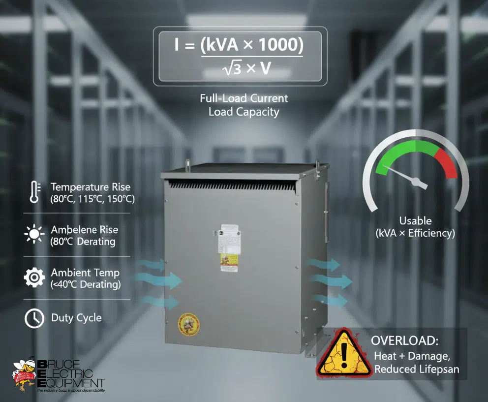 Calculate Load Capacity for Transformers: kVA, Current & Derating Explained | Bruce Electric Equipment Corp. Calculate-Load-Capacity