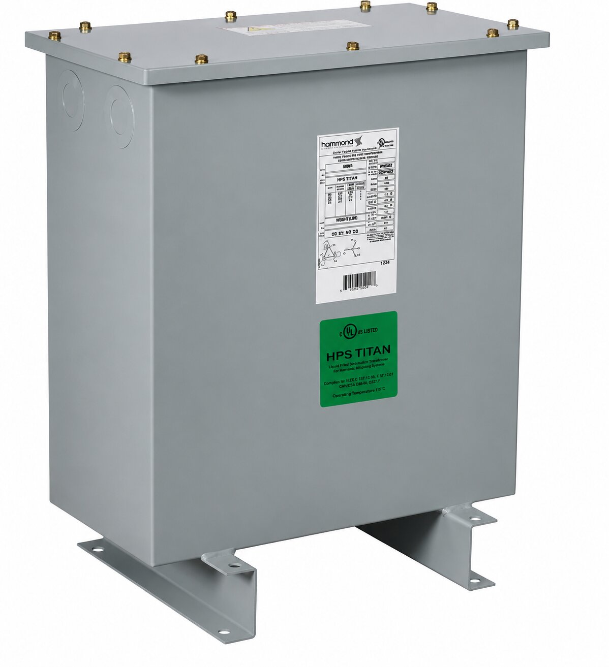 Hammond Power Solutions 150 kVA Three Phase Dry Type Transformer: 480V - 208Y/120V (P150KBKF)